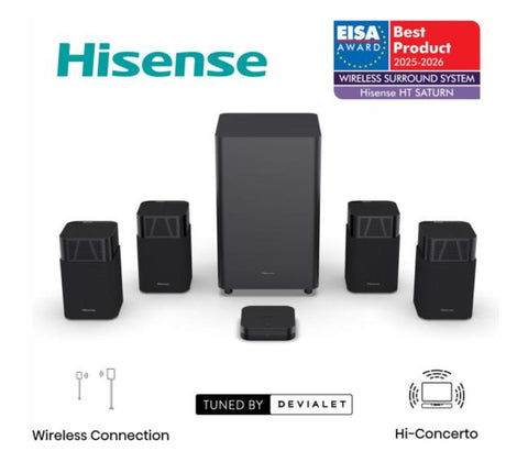 Аудио система Hisense HT Saturn, 4.1.2Ch Sound Bar with Wireless Subwoofer