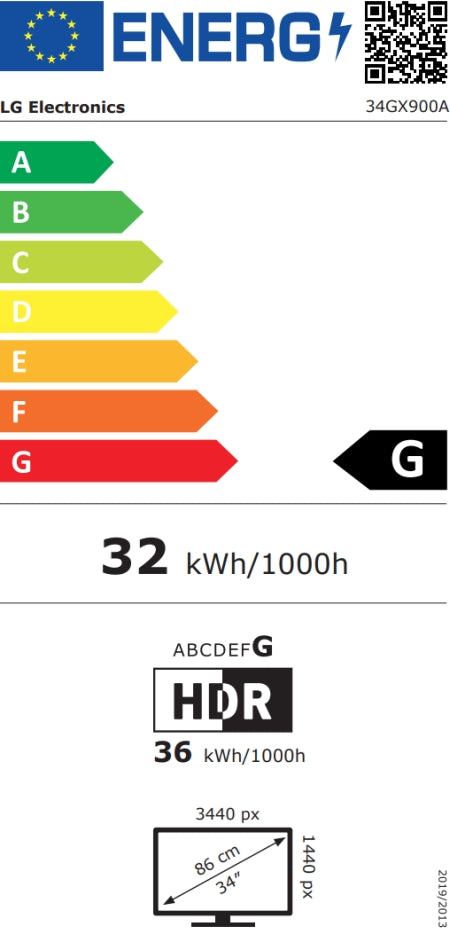 Монитор LG 34GX900A-B, 34", OLED UltraGear 21
