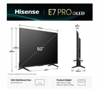 Телевизор Hisense 50" E7Q Pro, 4K Ultra HD 3840x2160