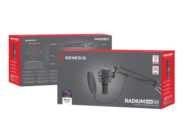 Микрофон Genesis Microphone Radium 400 G2 Studio USB ARM Popfilter