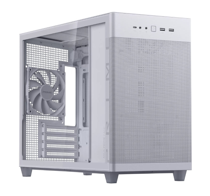 Кутия за компютър Asus Prime AP201 TG White