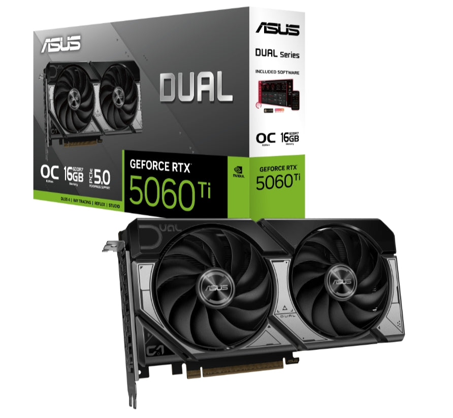 Видео карта Asus Dual GeForce RTX 5060 Ti 16GB GDDR7 OC