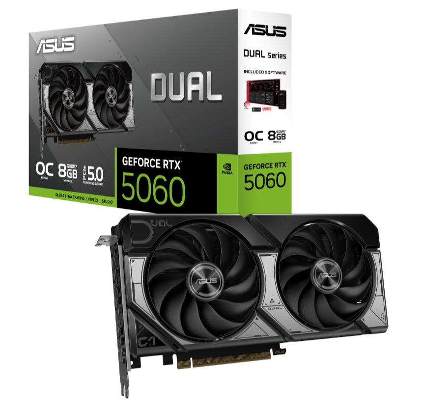 Видео карта Asus Dual GeForce RTX 5060 8GB GDDR7 OC