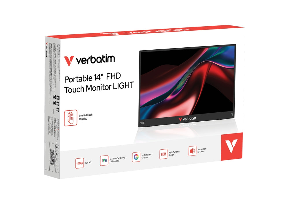 Монитор Verbatim Portable 14" FHD Touch Monitor LIGHT