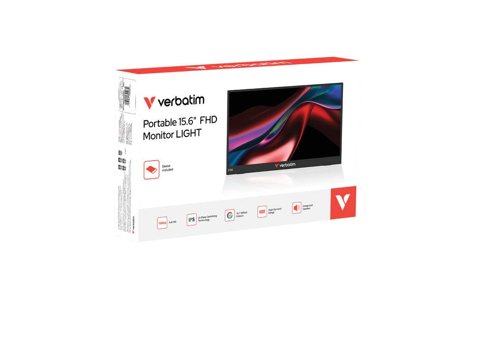 Монитор Verbatim Portable 15.6 FHD Monitor LIGHT