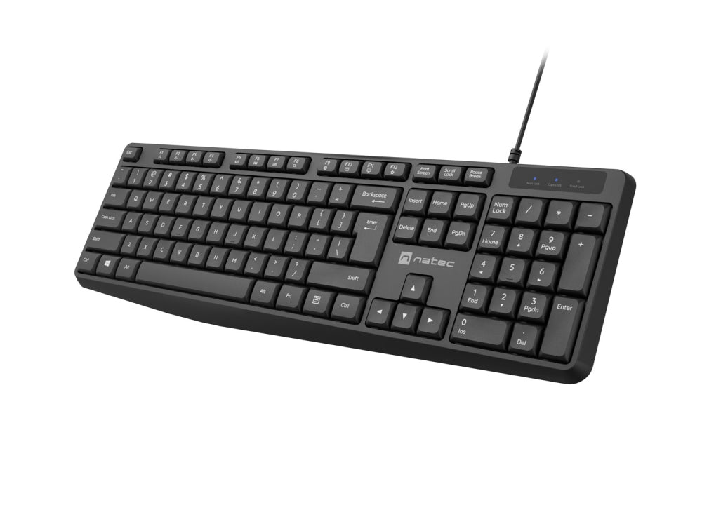 Клавиатура Natec Keyboard Nautilus SLIM US Layout Black