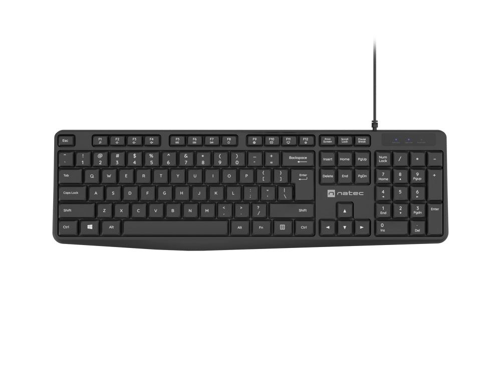 Клавиатура Natec Keyboard Nautilus SLIM US Layout Black