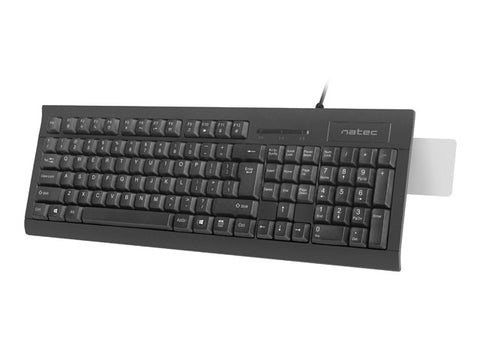 Клавиатура Natec Keyboard Moray US Layout With Id Card Reader Black