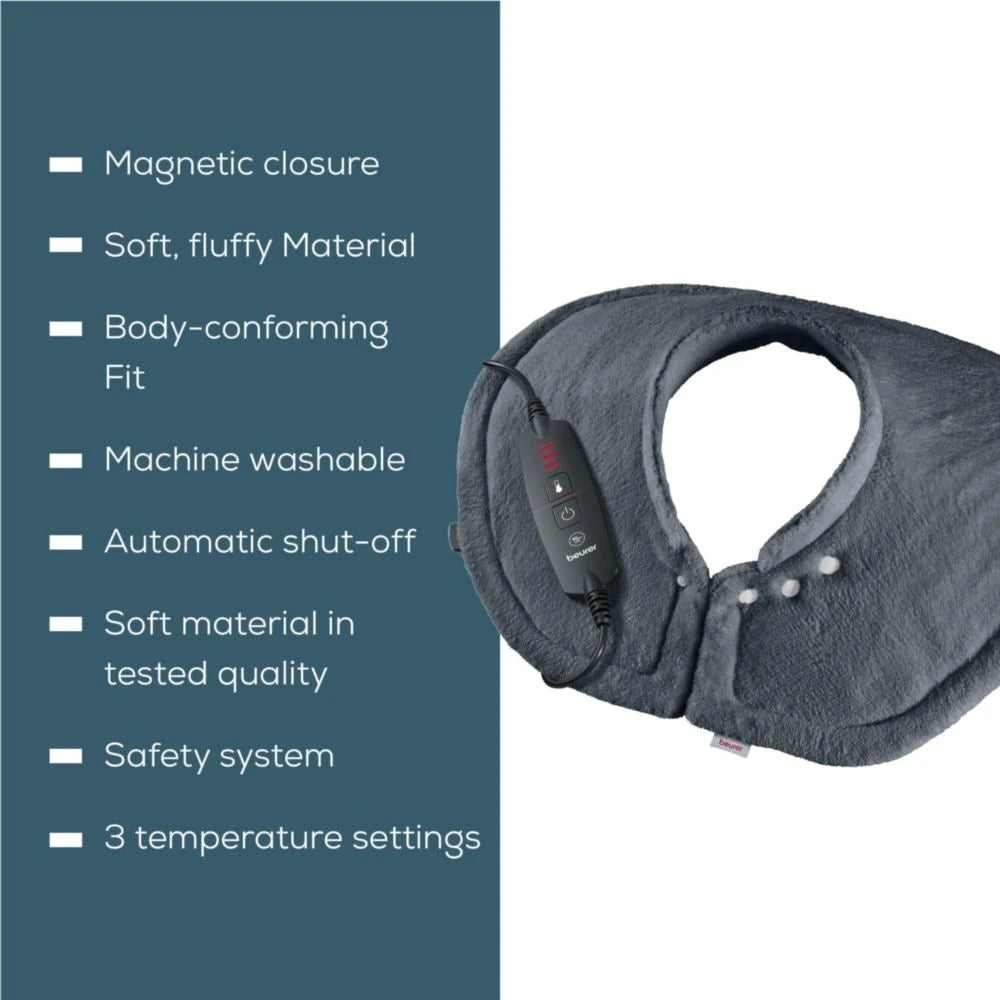 Термоподложка Beurer HK 66 Cosy Grey Shoulder & Neck Heat Pad