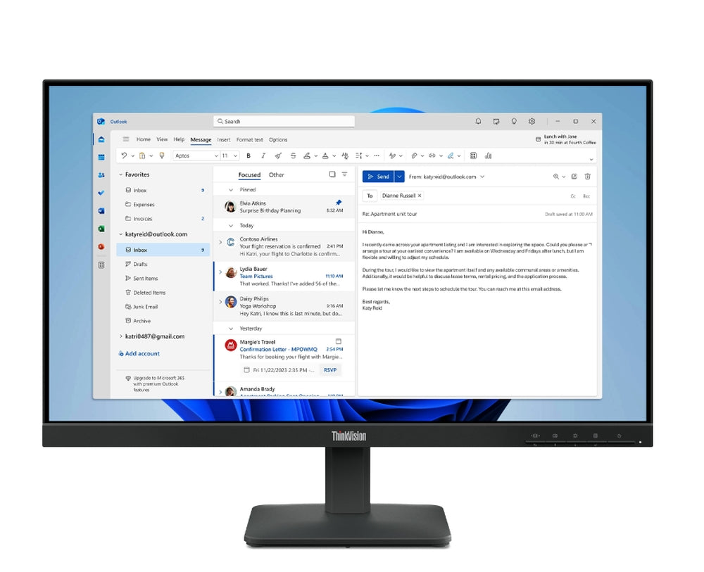 Монитор Lenovo ThinkVision S24-4e 23.8" IPS WLED