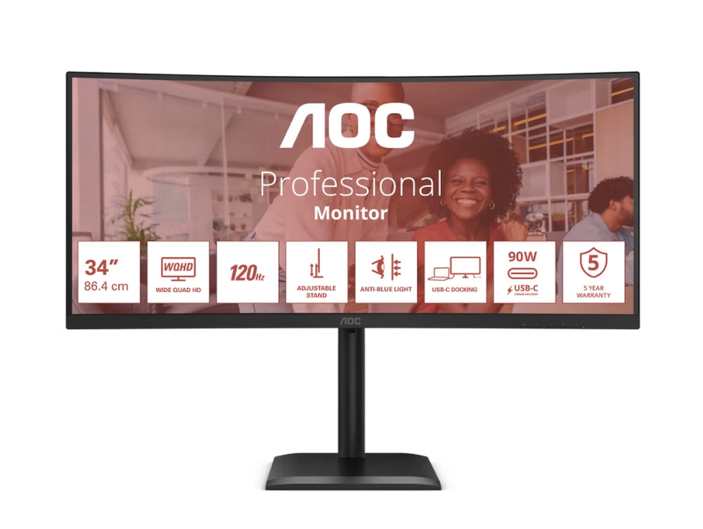 Монитор AOC CU34E4CV, 34" Curved 1500R VA WLED
