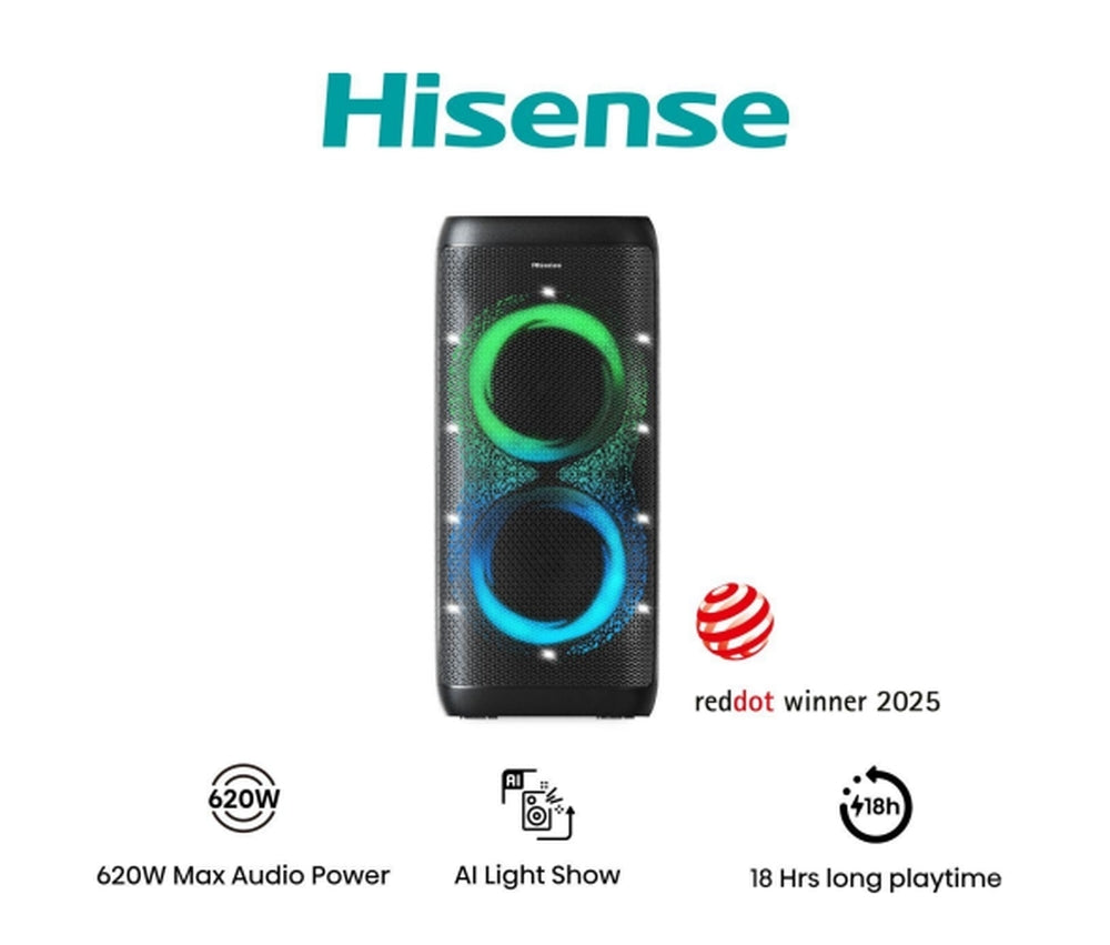 Аудио система Hisense Party Thunder, 620W, BT, 18h play, Black