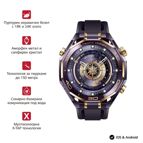 Часовник Huawei Watch Ultimate Design Royal Gold