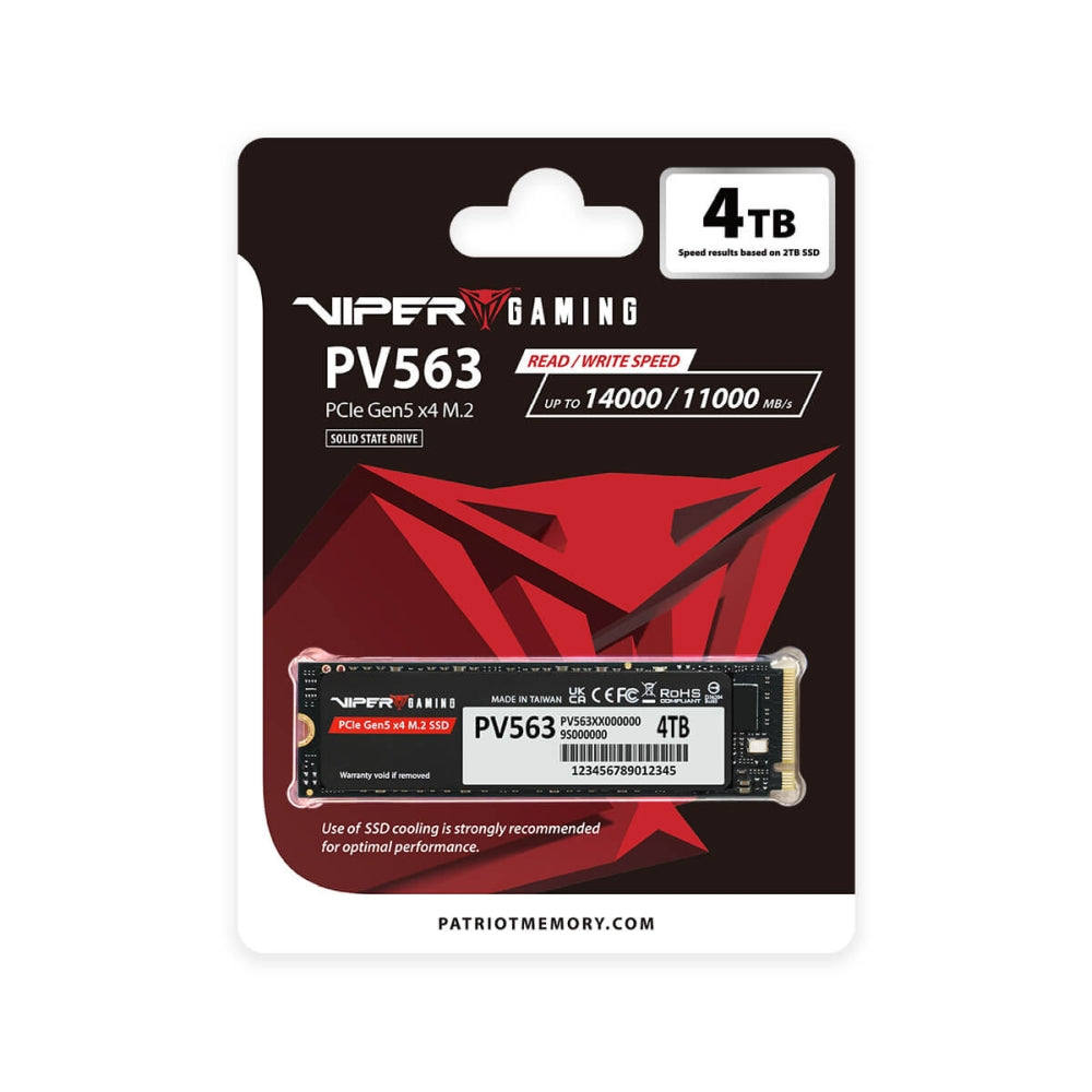 Твърд диск Patriot Viper PV563 4TB M.2 2280 PCIe Gen5 x4 SSD