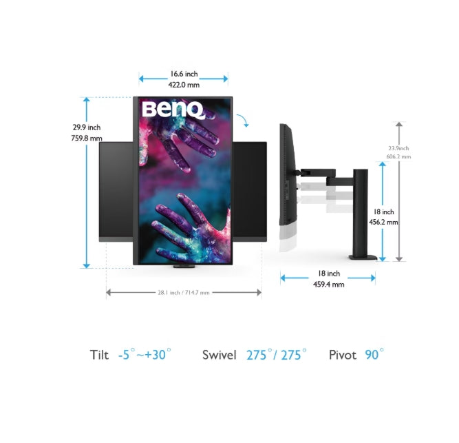 Монитор BenQ PD3205UA 31.5W LED MONITOR PD3205UA DARK GREY