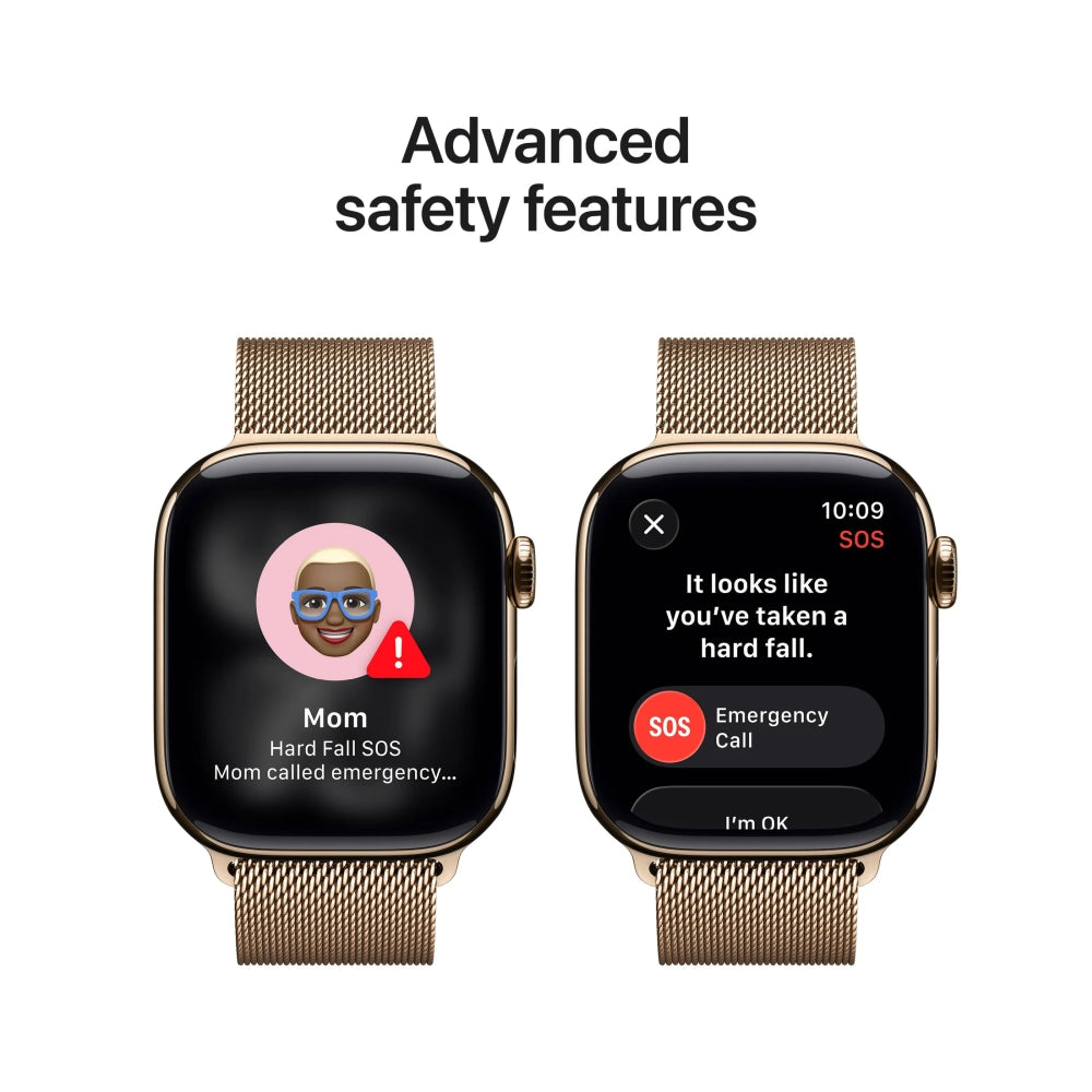 Часовник Apple Watch S11 Cellular 42mm Gold Titanium Case with Gold Milanese Loop