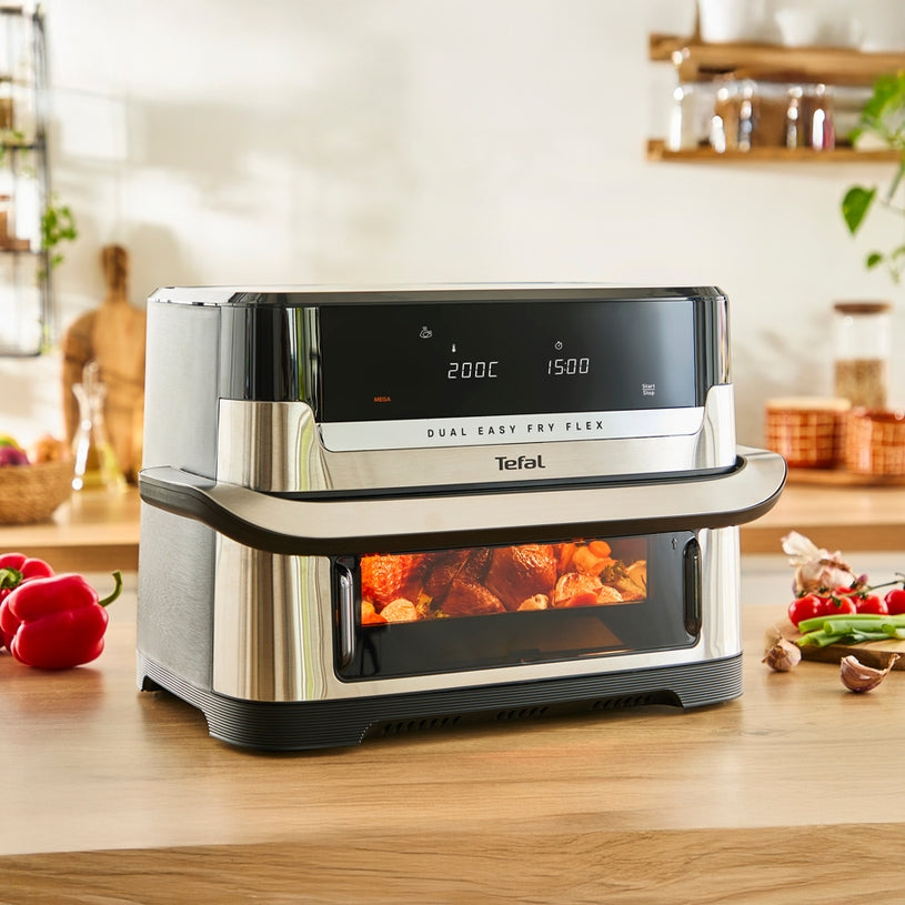 Уред за здравословно готвене Tefal EY922DE0 Easy Fry DUAL FLEX