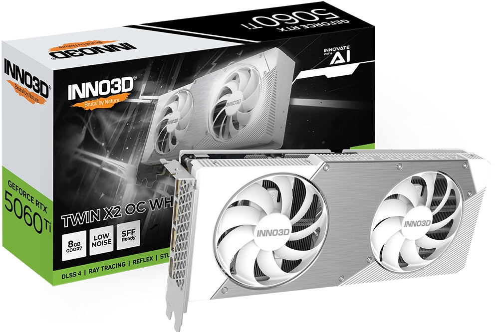 Видео карта Inno3D GeForce RTX 5060 Ti 8GB GDDR7 X2 OC White