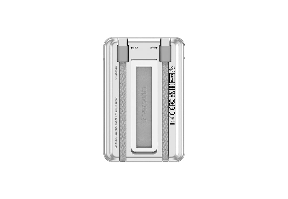 Външна батерия Verbatim Charge 'n' Go 2C Power Bank Magnetic Wireless 5000mAh with 2 (32276)
