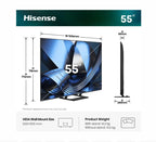 Телевизор Hisense 55" U7SE, 4K Ultra HD 3840x2160