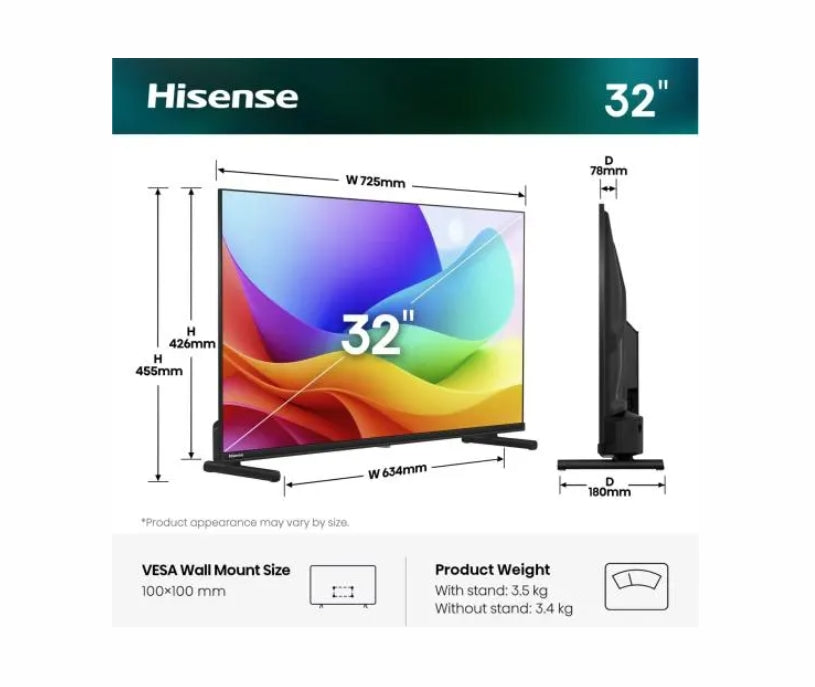 Телевизор Hisense 32" A5S, Full HD 1920x1080