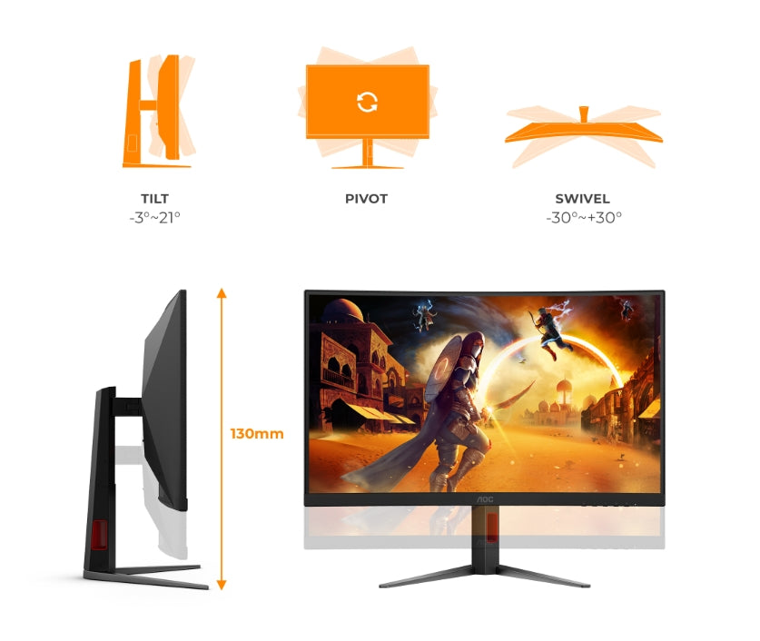 Монитор AOC C27G4Z2, 27" Curved 1500R
