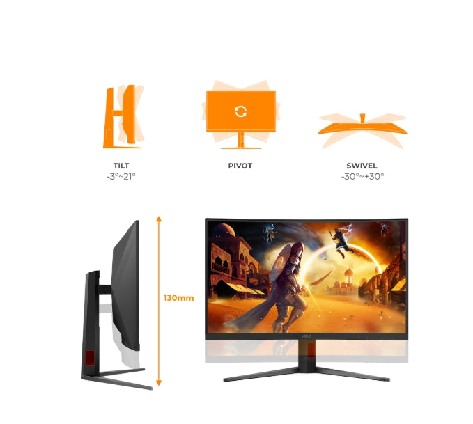 Монитор AOC C32G4Z, 31.5" Curved 1500R