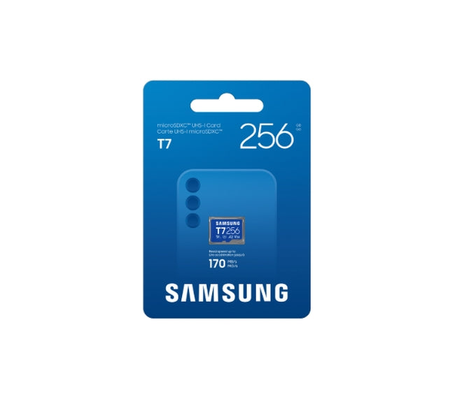 Памет Samsung 256GB micro SD Card T7 UHS-I Transfer Speed up to 170MB/s Class 10 U3 V30 A2