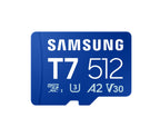 Памет Samsung 512GB micro SD Card T7 UHS-I Transfer Speed up to 170MB/s Class 10 U3 V30 A2