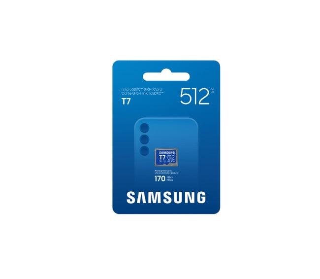 Памет Samsung 512GB micro SD Card T7 UHS-I Transfer Speed up to 170MB/s Class 10 U3 V30 A2
