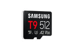 Памет Samsung 512GB micro SD Card T9 UHS-I Read 200MB/s, Write 130MB/s Class 10 U3 V30 A2