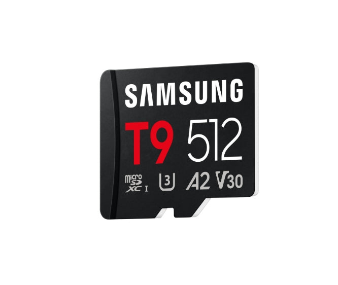 Памет Samsung 512GB micro SD Card T9 UHS-I Read 200MB/s, Write 130MB/s Class 10 U3 V30 A2