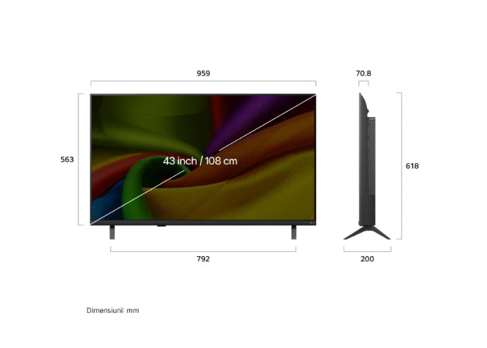 Телевизор LG 43NU8E0B3LA, 43" 4K HDR UHD