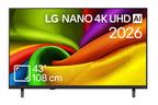 Телевизор LG 43NU8E0B3LA, 43" 4K HDR UHD