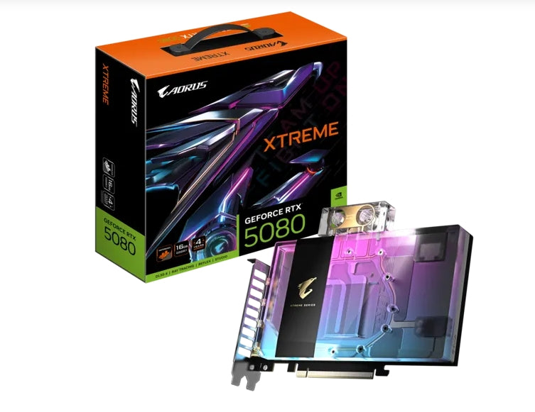 Видео карта Gigabyte Aorus GeForce RTX 5080 16GB GDDR7 Xtreme Waterforce WB