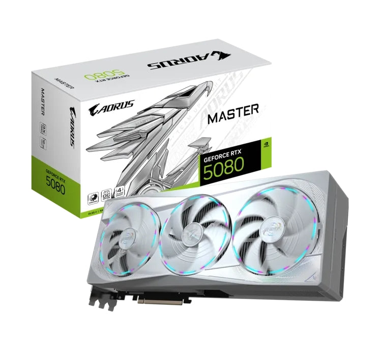 Видео карта Gigabyte Aorus GeForce RTX 5080 16GB GDDR7 Master Ice