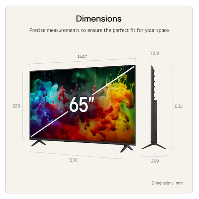 Телевизор LG 65QNED71B3B., 65" 4K QNED MiniLED Smart TV