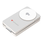 Външна батерия Verbatim Foldable 3-in-1 Qi2 Magnetic Wireless Power Bank 10000 mAh White