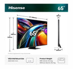 Телевизор Hisense 65" UR9S, 4K Ultra HD 3840x2160