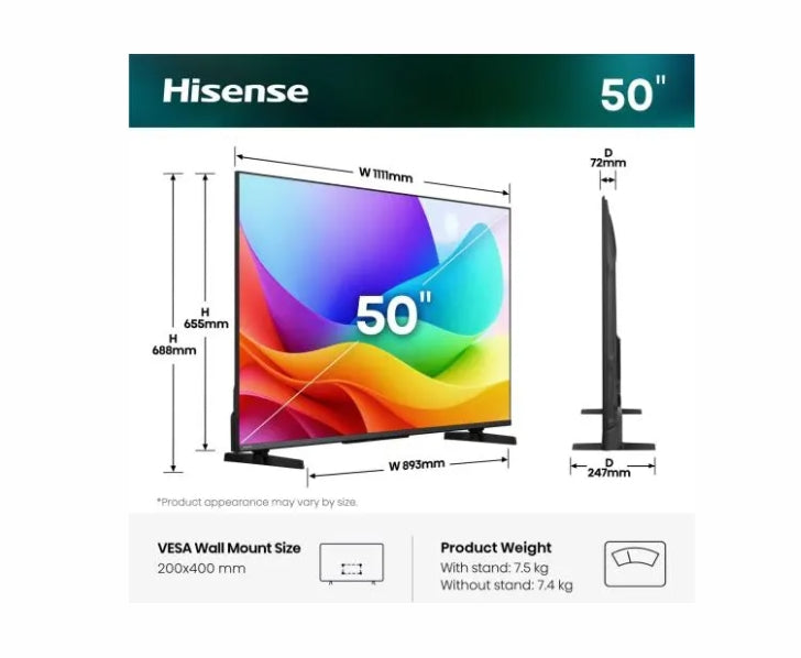 Телевизор Hisense 50" A5S, Full HD 1920x1080