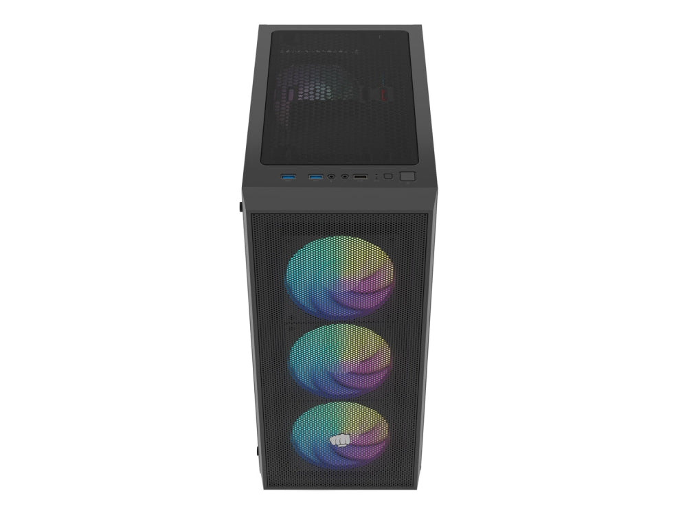 Кутия за компютър Fury PC Case Shobo SH8 ARGB Midi Tower, Window, Black
