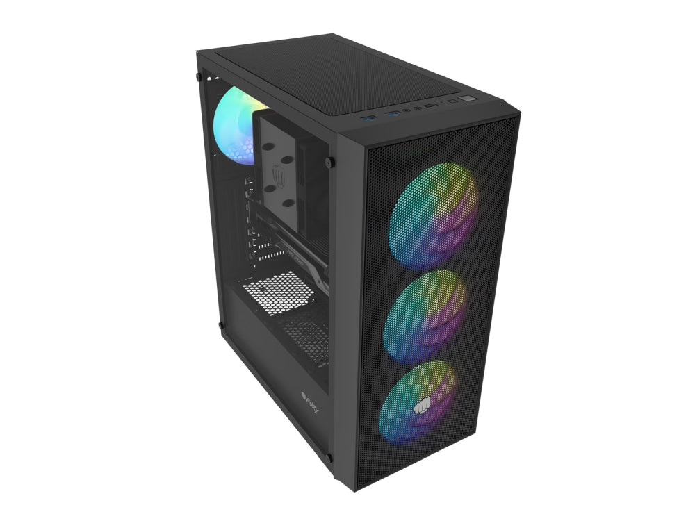 Кутия за компютър Fury PC Case Shobo SH8 ARGB Midi Tower, Window, Black