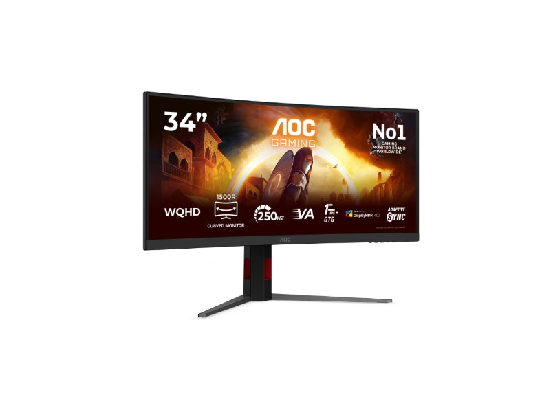 Монитор AOC CU34G4ZCA, 34" Curved 1500R