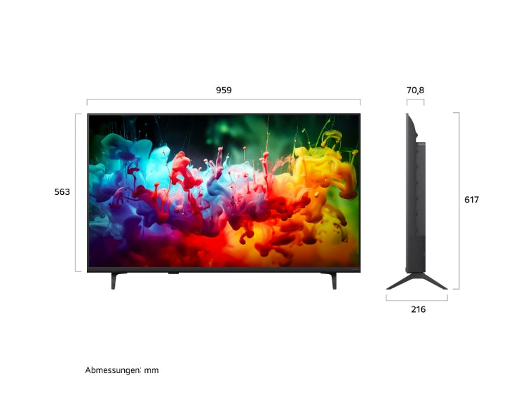Телевизор LG 43QNED71B3B, 43" 4K QNED MiniLED Smart TV