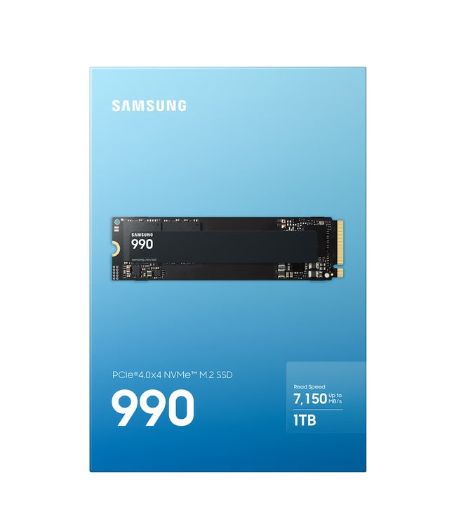Твърд диск Samsung SSD 990 1TB PCIe 4.0 NVMe M.2 V-NAND Read 7150 MB/s Write 6450 MB/s