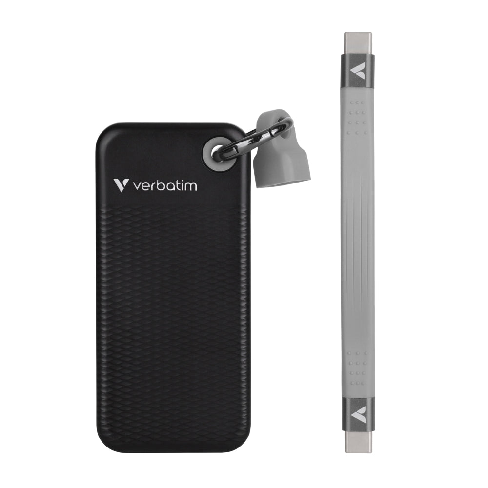 Твърд диск Verbatim Pocket SSD USB 3.2 Gen 2 512GB Black/Grey