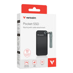 Твърд диск Verbatim Pocket SSD USB 3.2 Gen 2 512GB Black/Grey