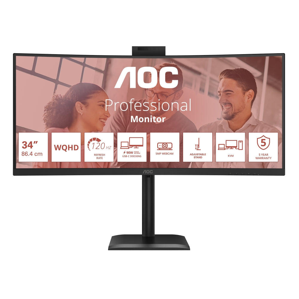 Монитор AOC CU34E4CW, 34" Curved 1500R
