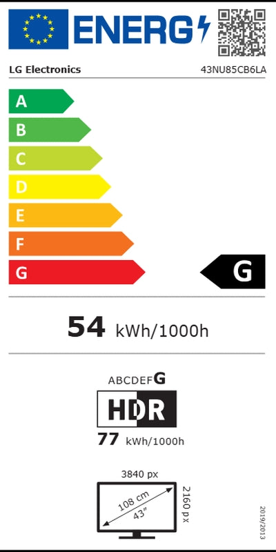 Телевизор LG 43NU85CB6LA, 43" 4K Ultra HD Smart TV
