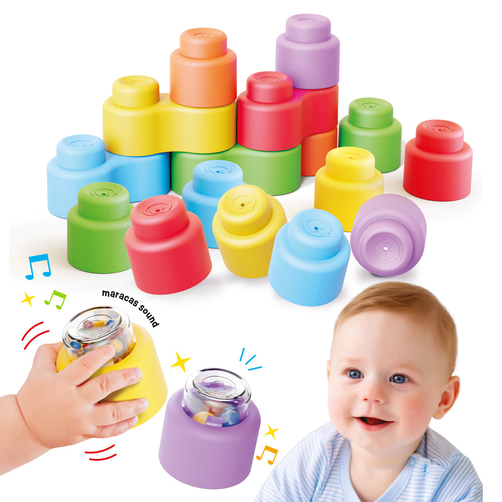 QUERCETTI Конструктор Momy Soft Happy Sound 18ч.